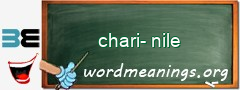 WordMeaning blackboard for chari-nile